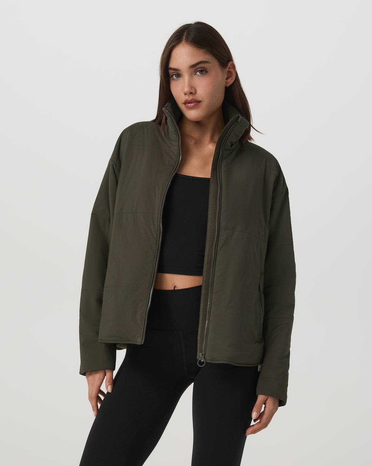 Canyon Insulated Jacket Women's Olive Full-Zip Jacket | Vuori online - US 4179