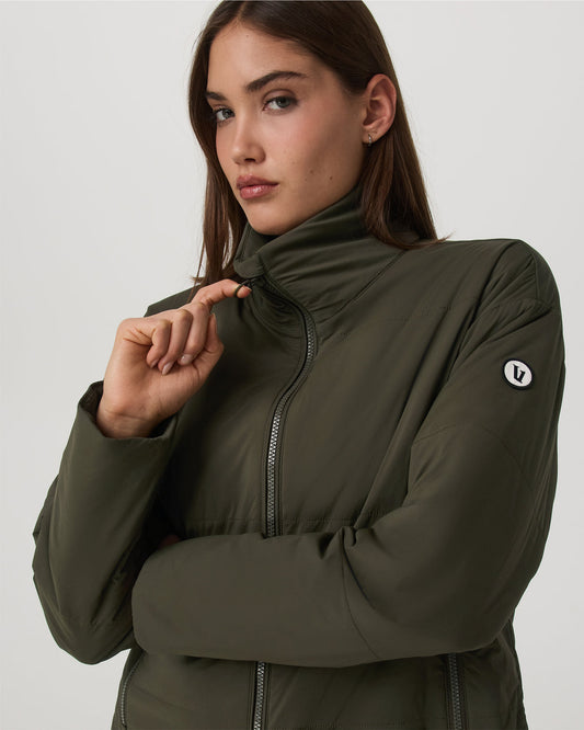 Canyon Insulated Jacket Women's Olive Full-Zip Jacket | Vuori online - US 4179