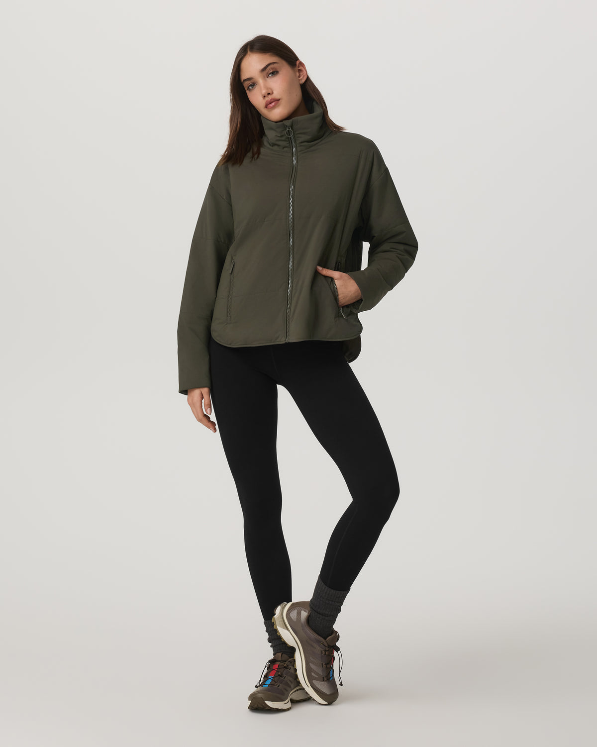 Canyon Insulated Jacket Women's Olive Full-Zip Jacket | Vuori online - US 4179
