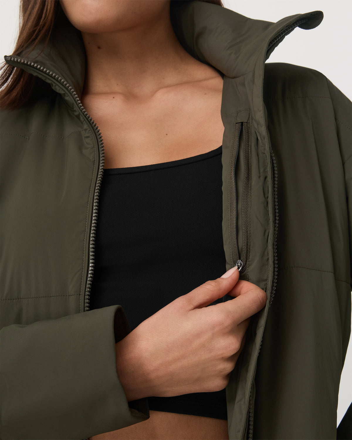 Canyon Insulated Jacket Women's Olive Full-Zip Jacket | Vuori online - US 4179