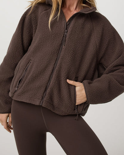 Alpine Jacket Women's Cozy Fleece Jacket in Java | Vuori discount - US 9401
