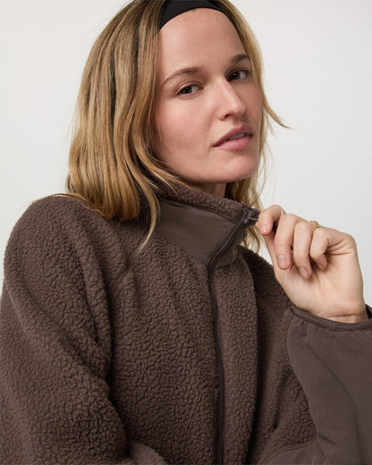 Alpine Jacket Women's Cozy Fleece Jacket in Java | Vuori discount - US 9401