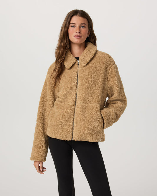 Lou Full Zip Jacket Women's Butterscotch Fleece Jacket | Vuori outlet - US 2292