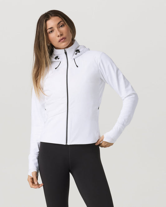 Chilled Out Full Zip Women's White Training Jacket | Vuori onsale - US 7453