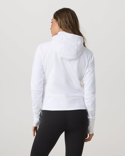 Chilled Out Full Zip Women's White Training Jacket | Vuori onsale - US 7453