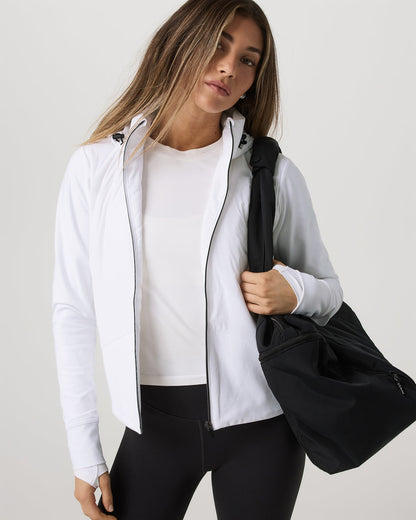 Chilled Out Full Zip Women's White Training Jacket | Vuori onsale - US 7453