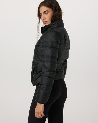 Women's Coordinate Packable Down Jacket Black Zip Up | Vuori for sale - US 5365