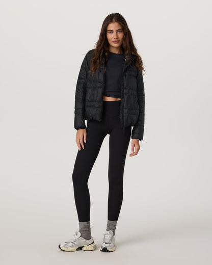 Women's Coordinate Packable Down Jacket Black Zip Up | Vuori for sale - US 5365