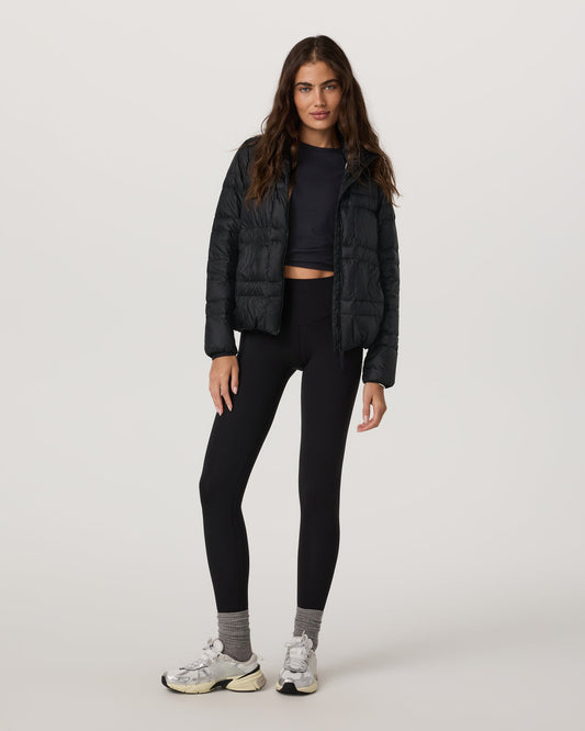 Women's Coordinate Packable Down Jacket Black Zip Up | Vuori for sale - US 5365