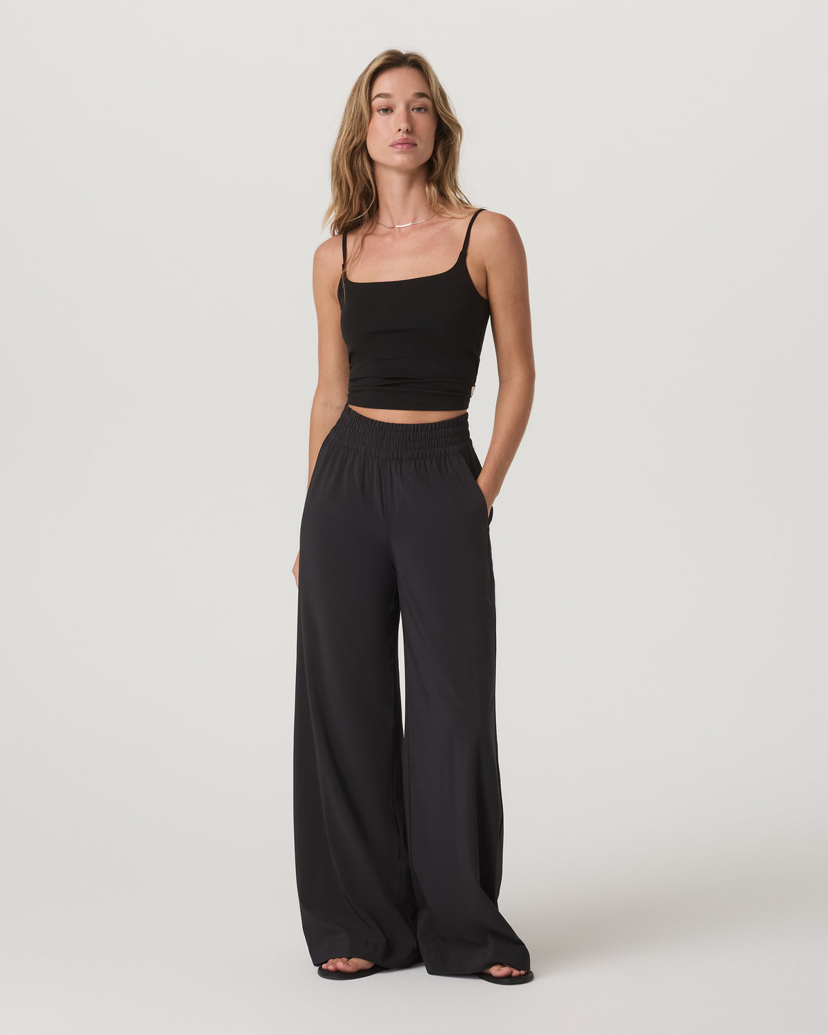 Villa Wideleg Black Lightweight Wide Leg Pants | Vuori shop - US 6460