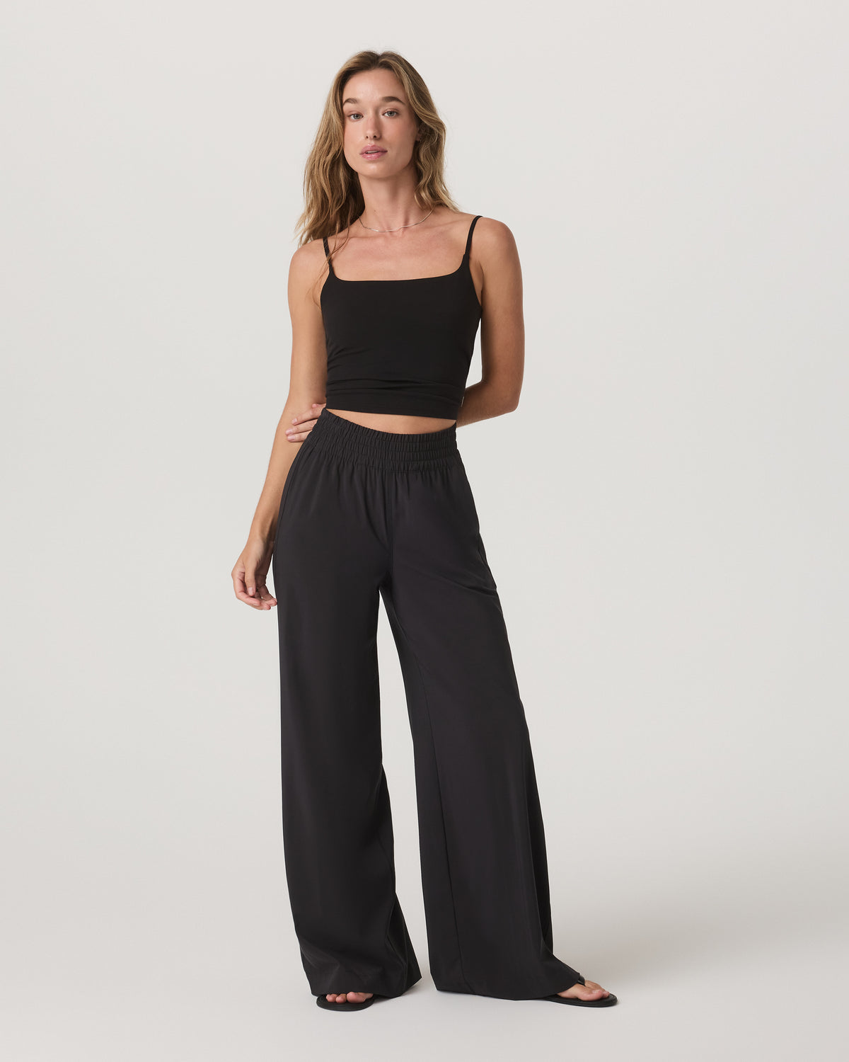 Villa Wideleg Black Lightweight Wide Leg Pants | Vuori shop - US 6460