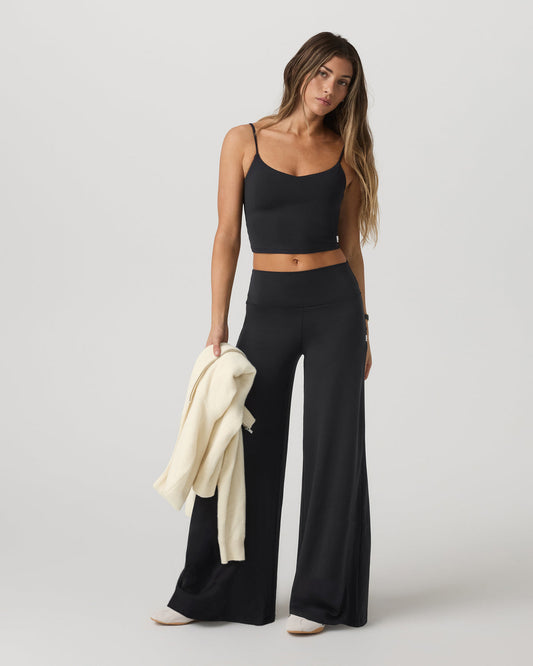 Halo Easy Wideleg Pant - Long Women's Solid Black Pants | Vuori discount - US 3572