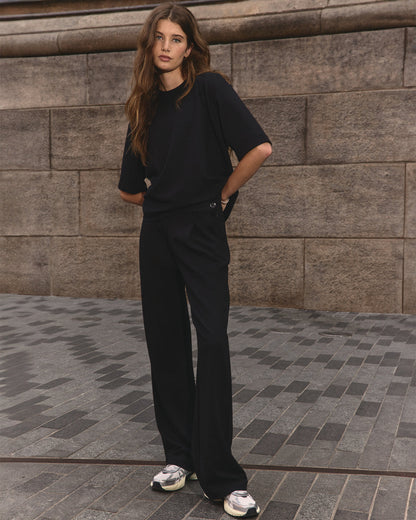 Maven Wideleg Pant Women's Black Lounge Pants | Vuori onsale - US 1266