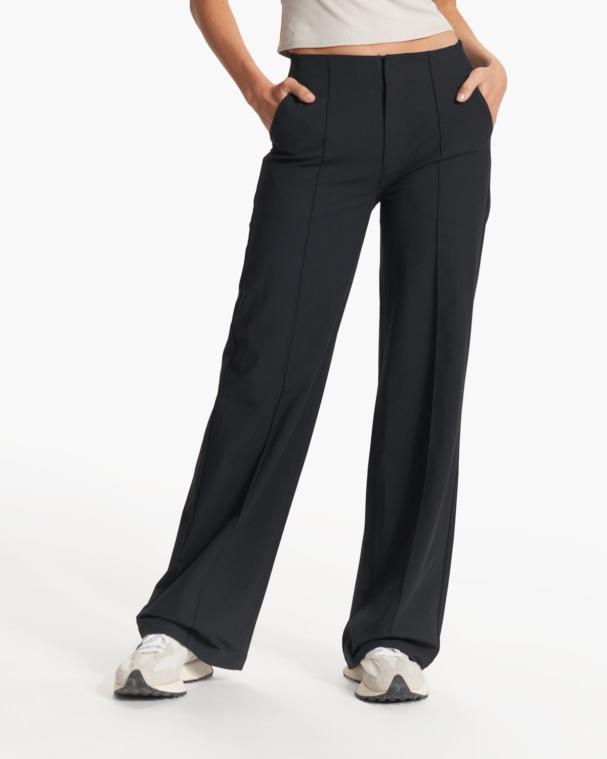 Women's Meta Wideleg Black Tailored Pants | Vuori for sale - US 9899