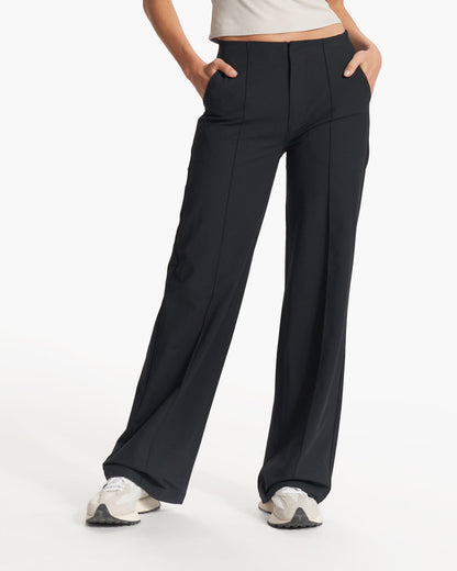 Women's Meta Wideleg Black Tailored Pants | Vuori for sale - US 9899