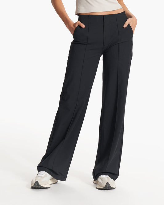 Women's Meta Wideleg Black Tailored Pants | Vuori for sale - US 9899