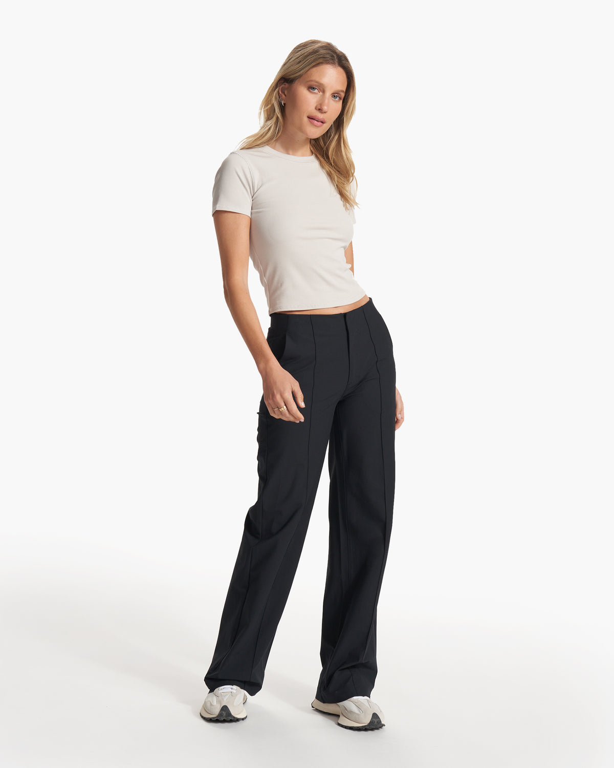 Women's Meta Wideleg Black Tailored Pants | Vuori for sale - US 9899