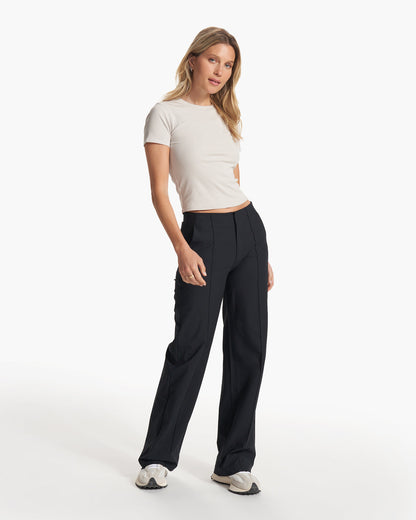 Women's Meta Wideleg Black Tailored Pants | Vuori for sale - US 9899