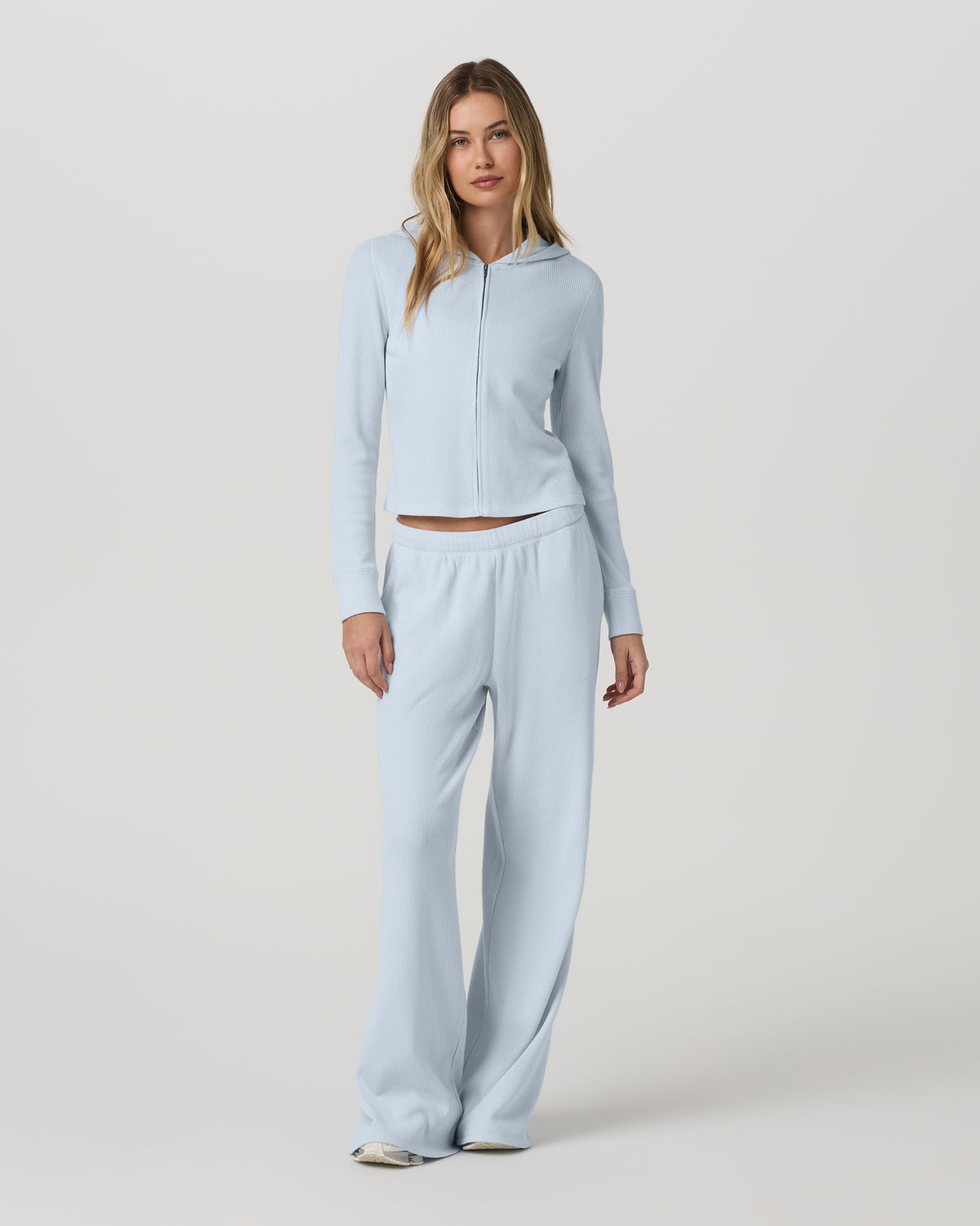 Waffle Wideleg Pant Women's Soft Sky Waffle Knit Pants | Vuori for sale - US 9665