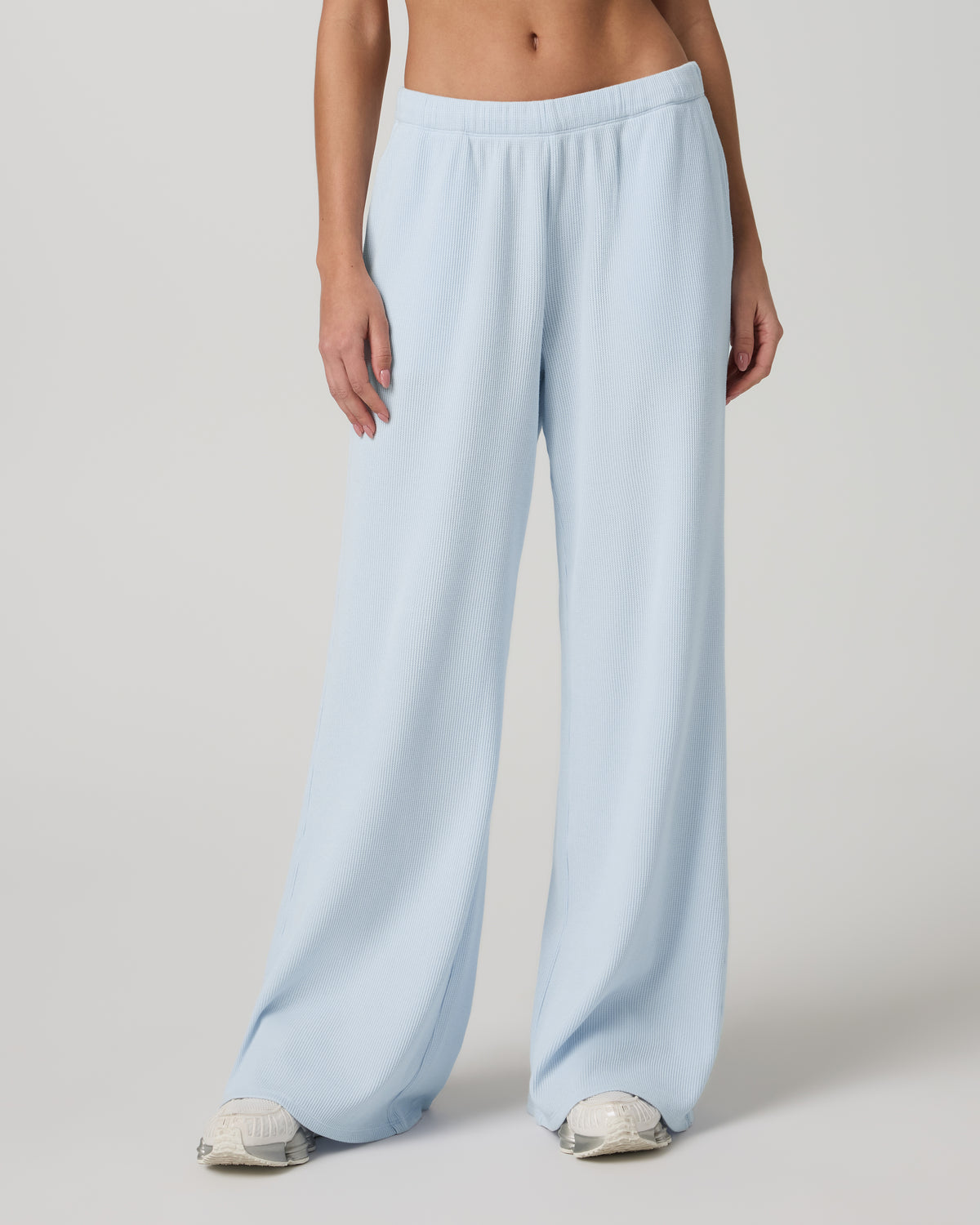 Waffle Wideleg Pant Women's Soft Sky Waffle Knit Pants | Vuori for sale - US 9665