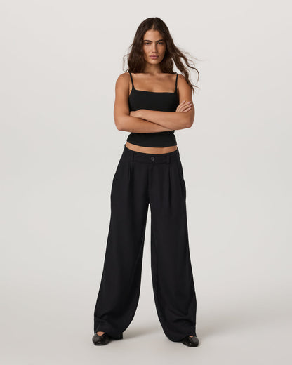 Trestles Twill Wideleg Women's Black Trouser Pants | Vuori online - US 2535