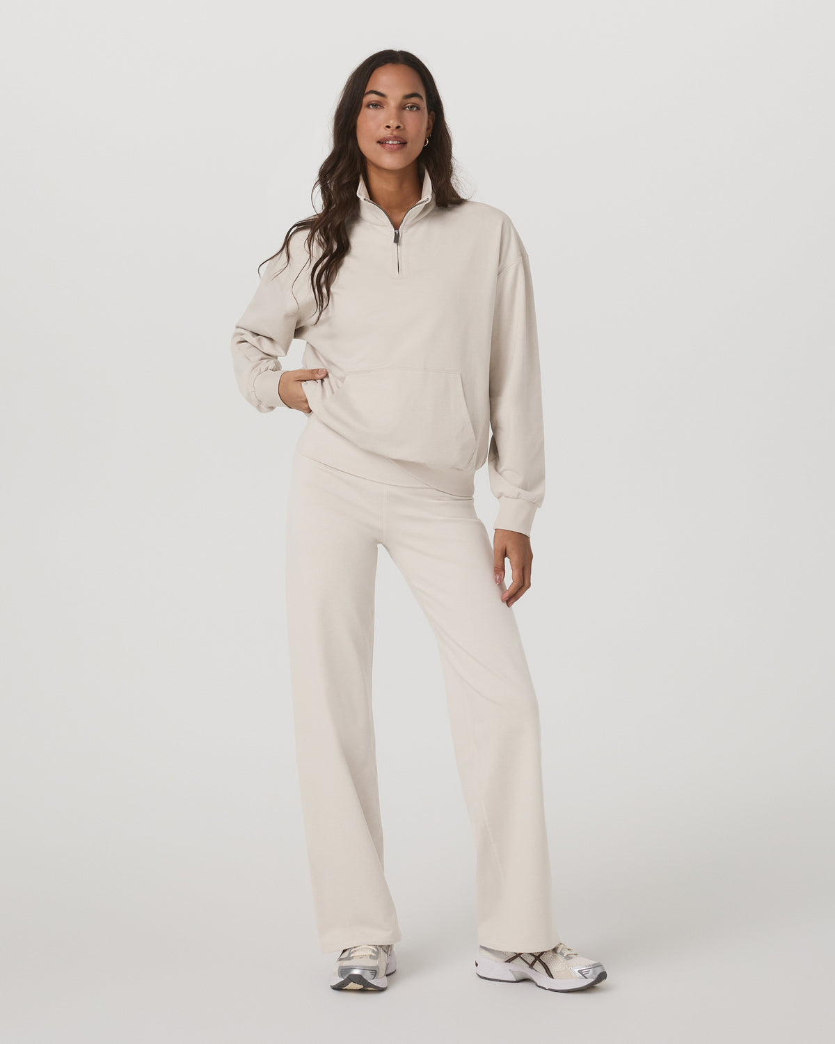 Granite Foldover Straight Leg Women's Oatmeal Heather Pant | Vuori shop - US 9501