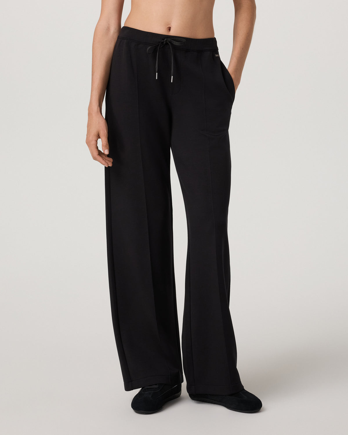 Compose Wideleg Pant Women's Black Mid-High Rise Pant | Vuori sale - US 4537