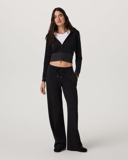 Compose Wideleg Pant Women's Black Mid-High Rise Pant | Vuori sale - US 4537