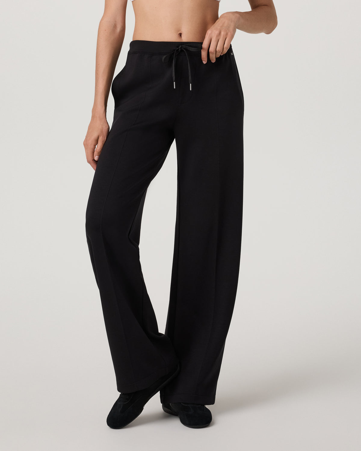 Compose Wideleg Pant Women's Black Mid-High Rise Pant | Vuori sale - US 4537