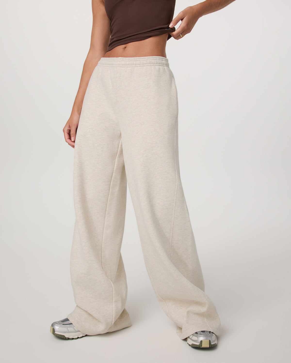Women's Restore Ultra Wideleg Sweatpant Bone Heather | Vuori outlet - US 3871