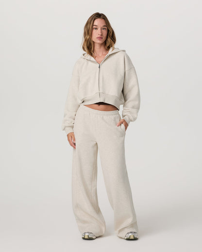 Women's Restore Ultra Wideleg Sweatpant Bone Heather | Vuori outlet - US 3871