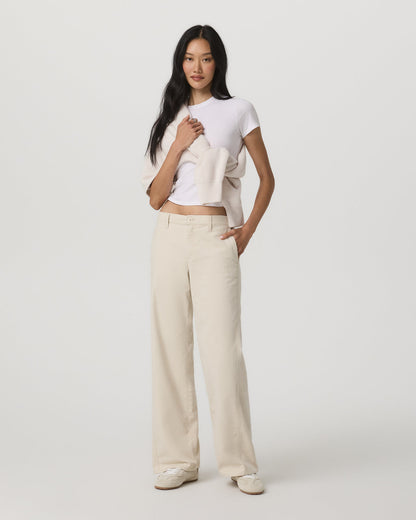 Telluride Twill Pant Women's Bone Mid-Low Rise Pants | Vuori onsale - US 5337