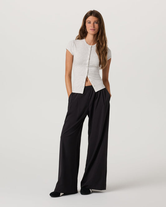 Villa Vibes Wideleg Women's Black Ultra-Wide Leg Pants | Vuori outlet - US 3774