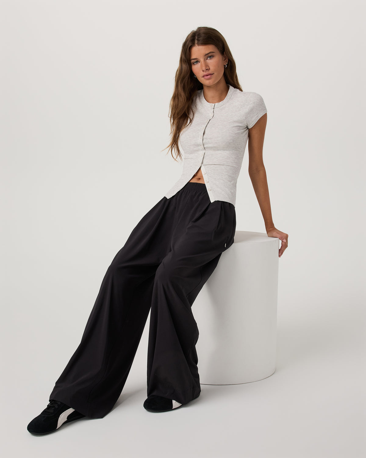 Villa Vibes Wideleg Women's Black Ultra-Wide Leg Pants | Vuori outlet - US 3774