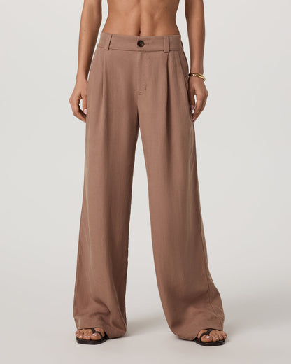 Trestles Twill Wideleg Women's Nutmeg Trouser Pants | Vuori discount - US 6977