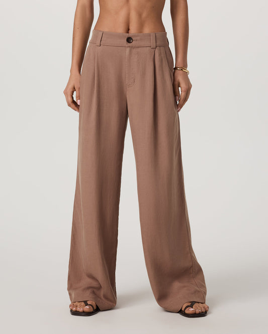 Trestles Twill Wideleg Women's Nutmeg Trouser Pants | Vuori discount - US 6977