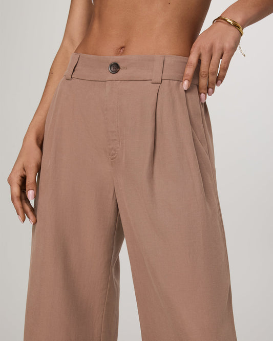 Trestles Twill Wideleg Women's Nutmeg Trouser Pants | Vuori discount - US 6977