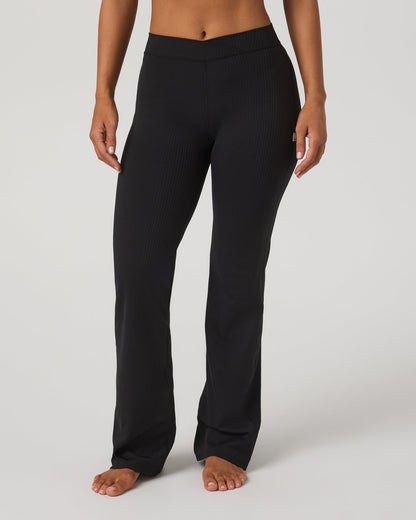 Inversion Rib Slim Flare Women's Black Slim Flare Leggings | Vuori onsale - US 1301