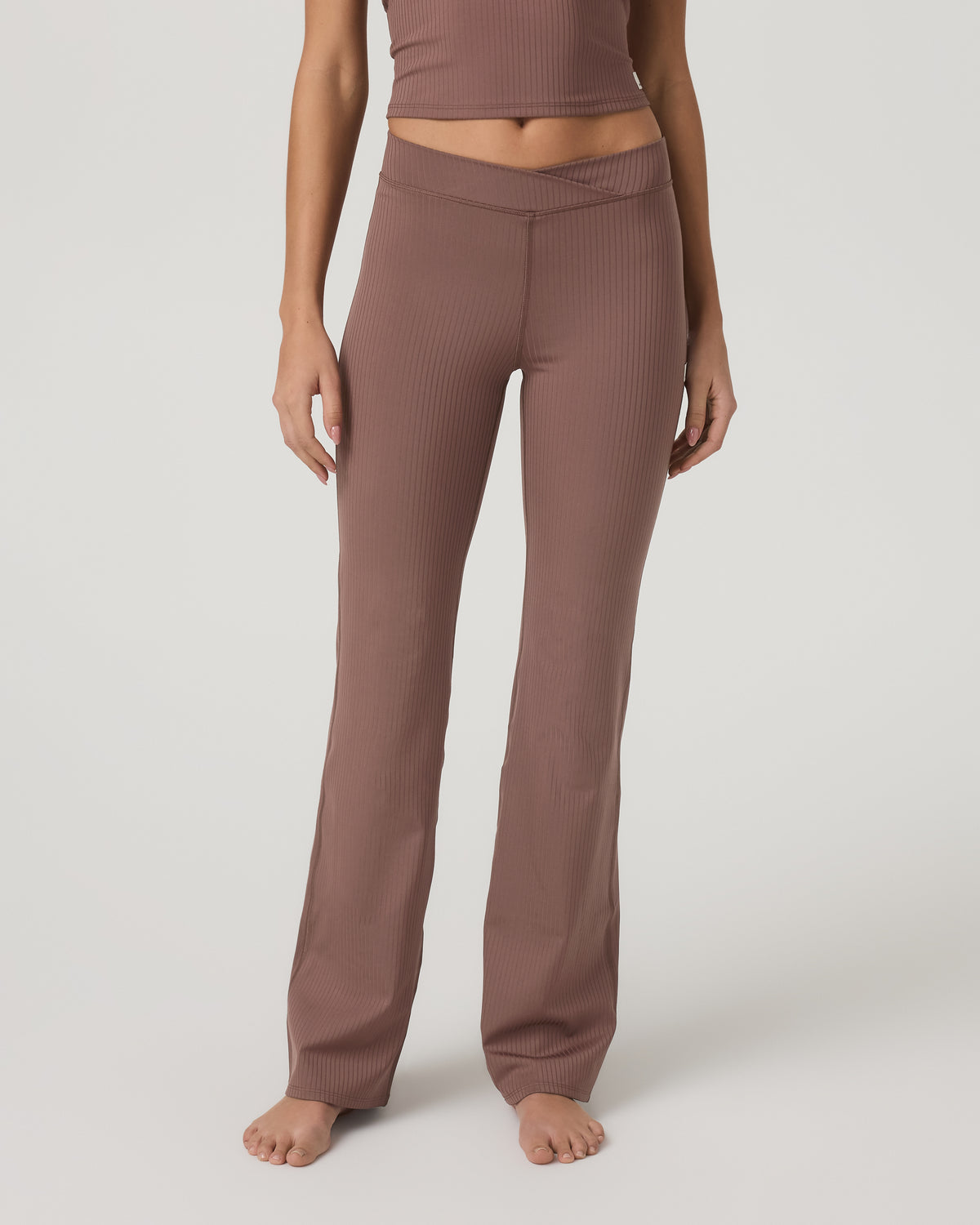 Inversion Rib Slim Flare Women's Sable Slim Flare Leggings | Vuori outlet - US 6329