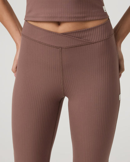 Inversion Rib Slim Flare Women's Sable Slim Flare Leggings | Vuori outlet - US 6329