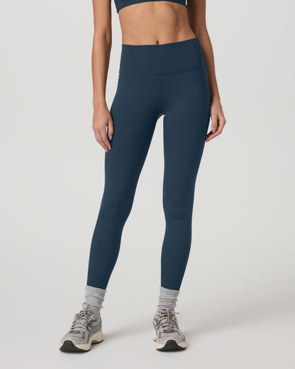 Inversion Rib Legging Women's Ocean Blue Rib Knit Leggings | Vuori discount - US 9583