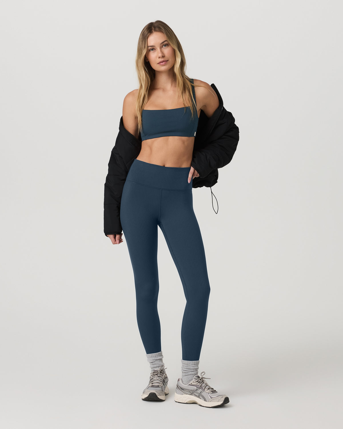 Inversion Rib Legging Women's Ocean Blue Rib Knit Leggings | Vuori discount - US 9583