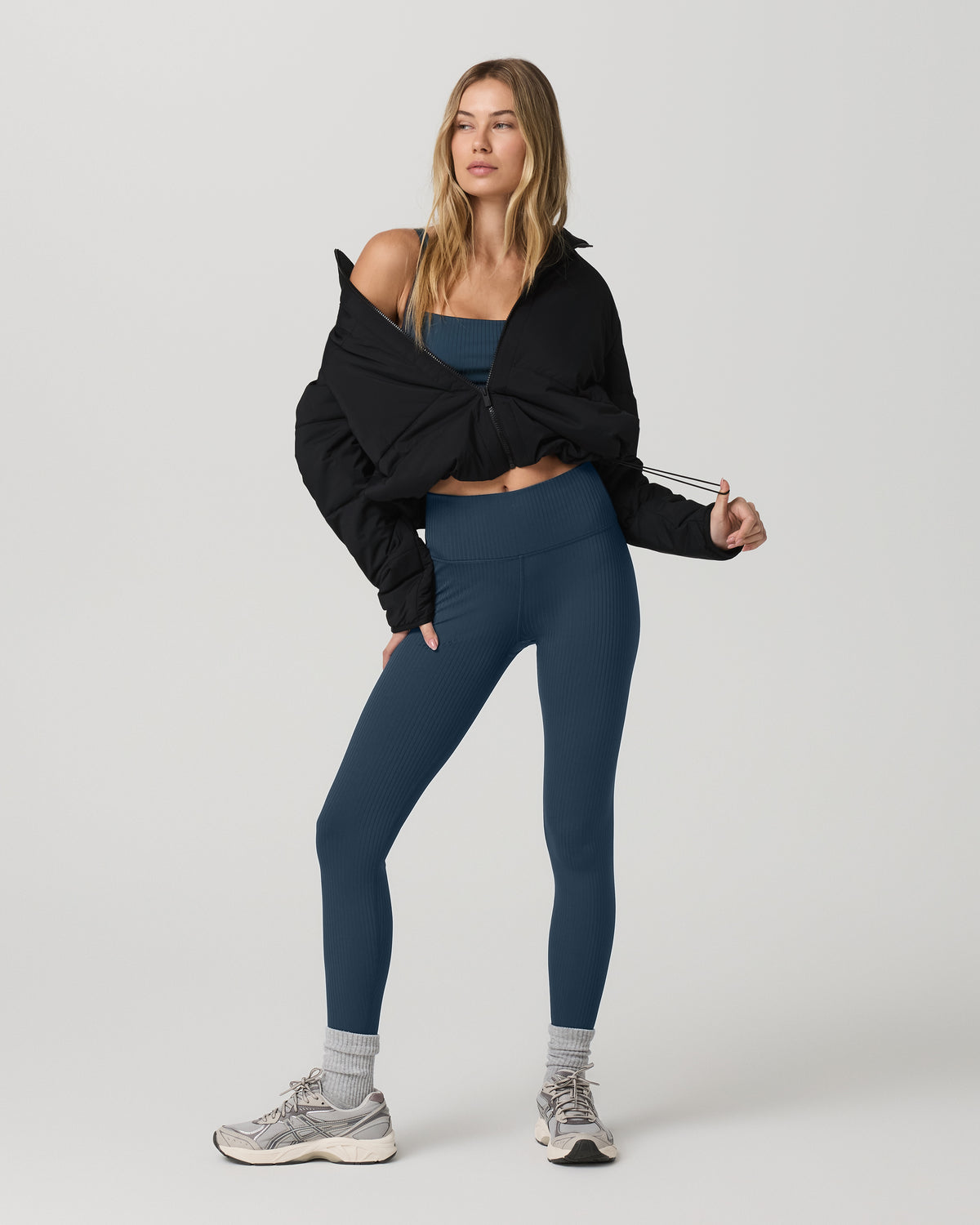 Inversion Rib Legging Women's Ocean Blue Rib Knit Leggings | Vuori discount - US 9583