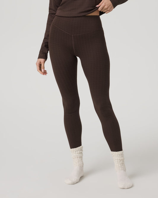 Women's Textured Chilled Out Legging Java Houndstooth | Vuori outlet - US 2501