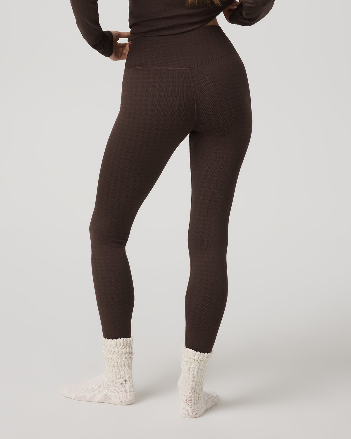 Women's Textured Chilled Out Legging Java Houndstooth | Vuori outlet - US 2501