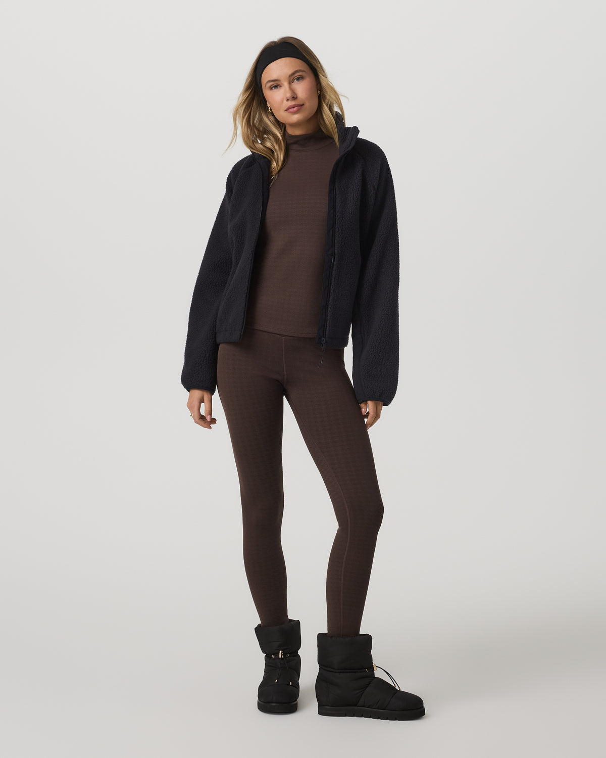 Women's Textured Chilled Out Legging Java Houndstooth | Vuori outlet - US 2501