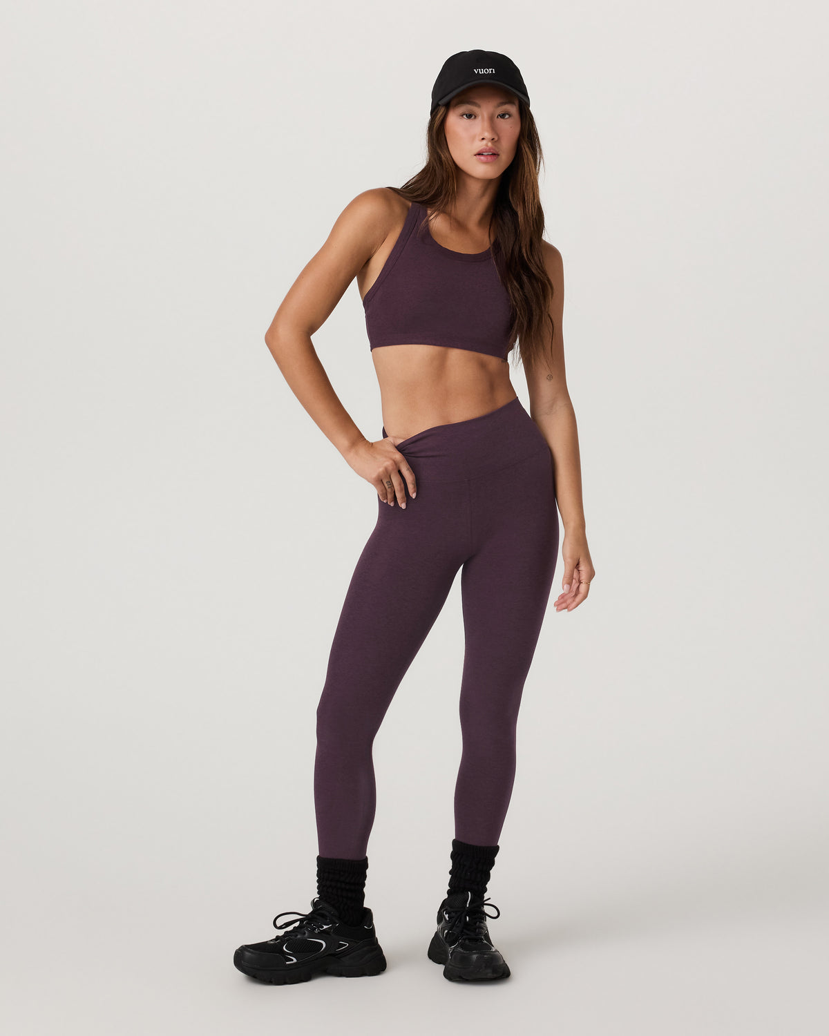 Clean Elevation Legging - Long Raisin Heather Leggings | Vuori online - US 6036
