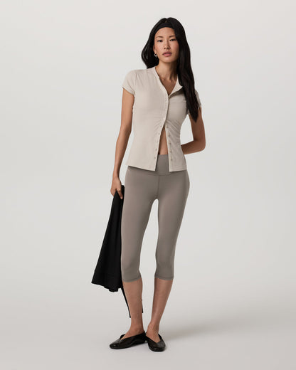 Vuori AllTheFeels™ Crop Legging Smokey Taupe Leggings | Vuori for sale - US 8945
