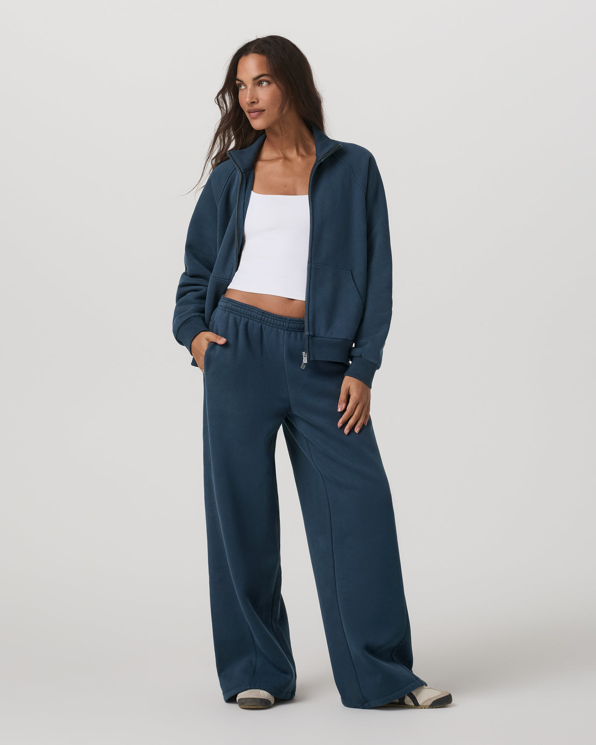 Restore Ultra Wideleg Sweatpant Women's Ocean Blue Pants | Vuori sale - US 9979