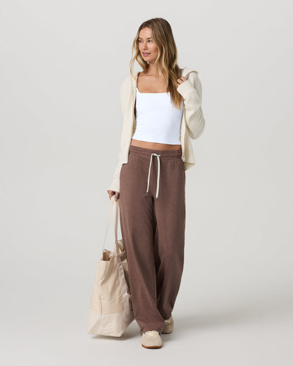 Halo Essential Wideleg Pant Women's Sable Heather Pant | Vuori outlet - US 8367